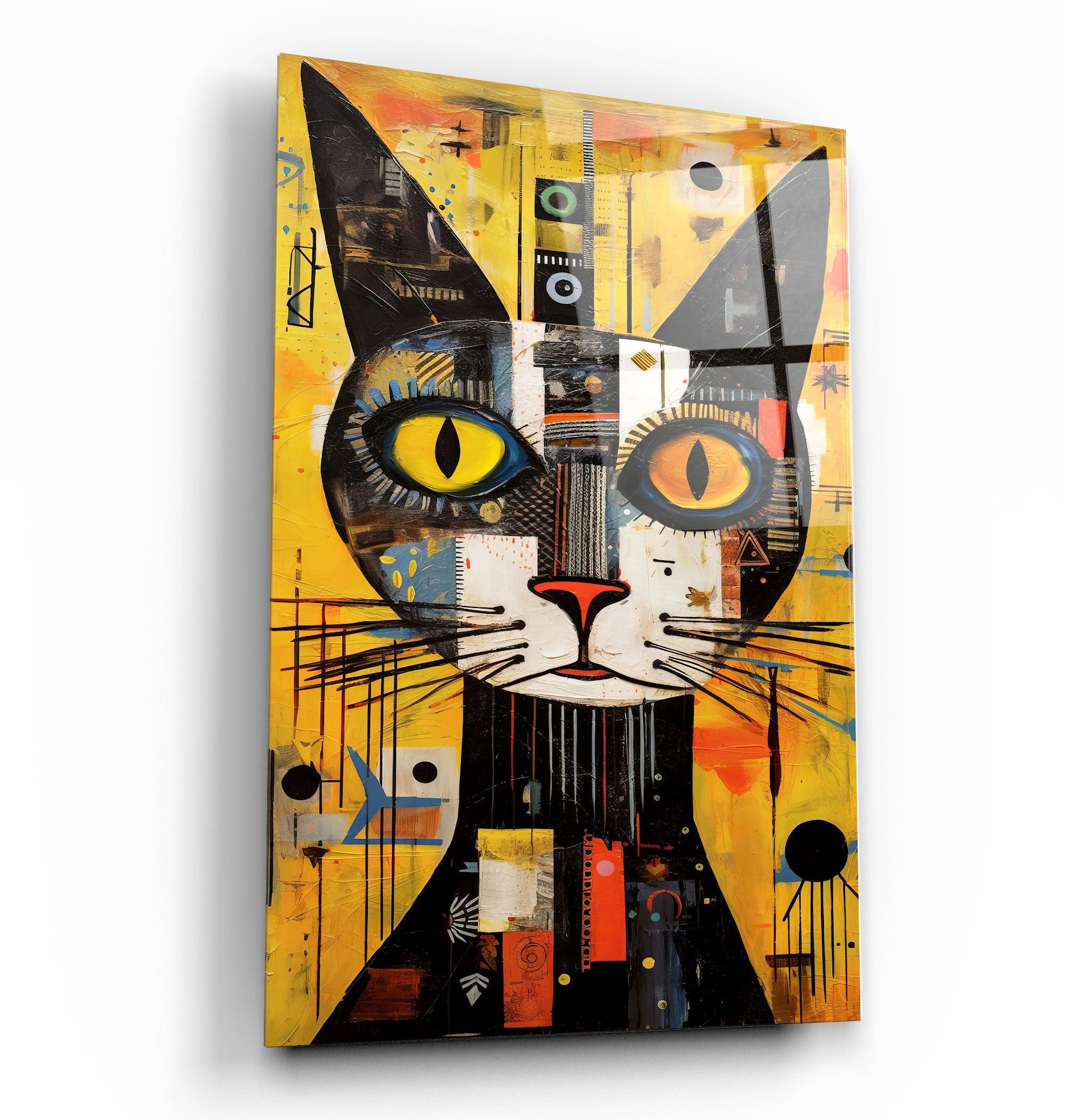 Egyptian Cat・Designers Collection Glass Wall Art - Artdesigna