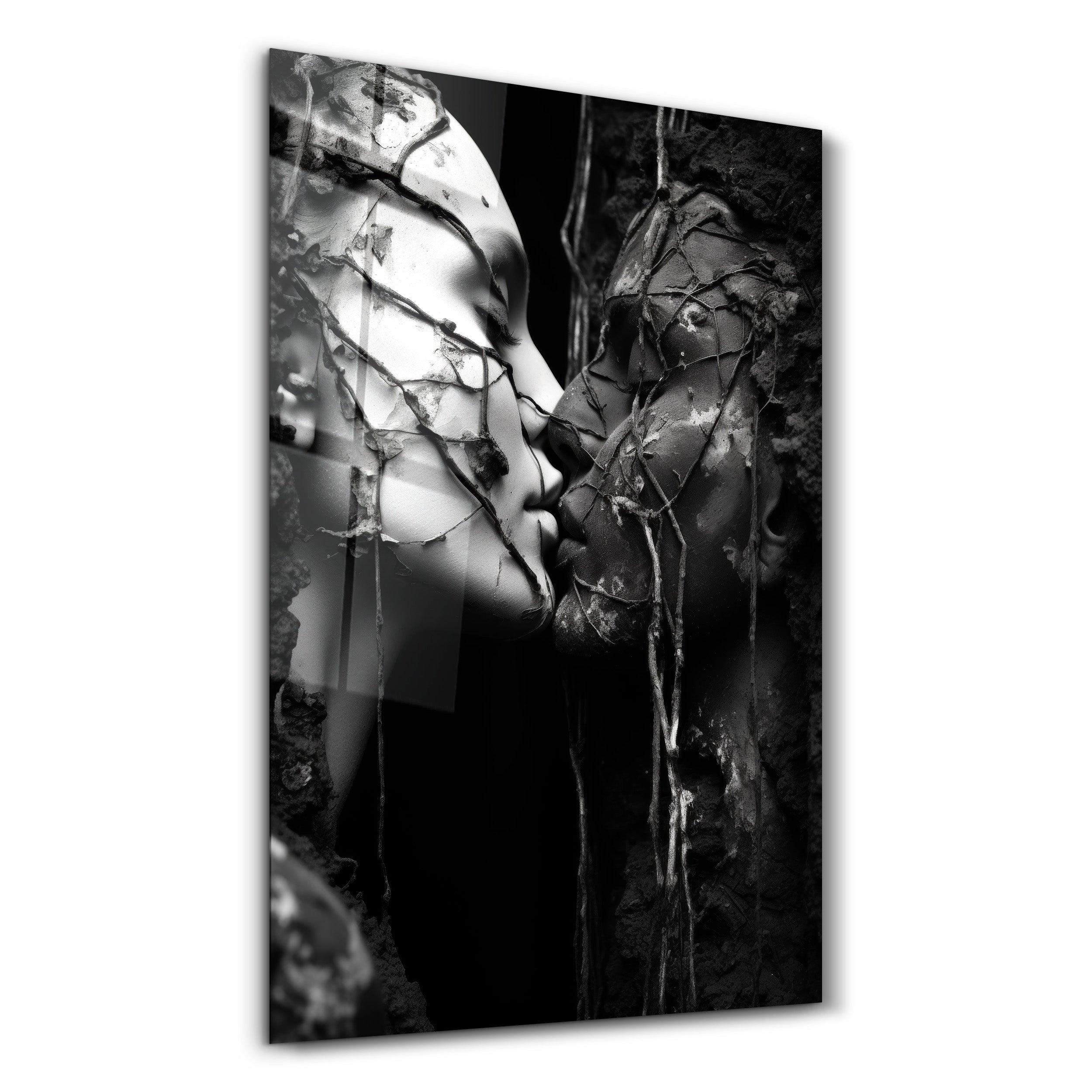 Kiss Me - Designers Collection Glass Wall Art - ArtDesigna Glass Printing Wall Art