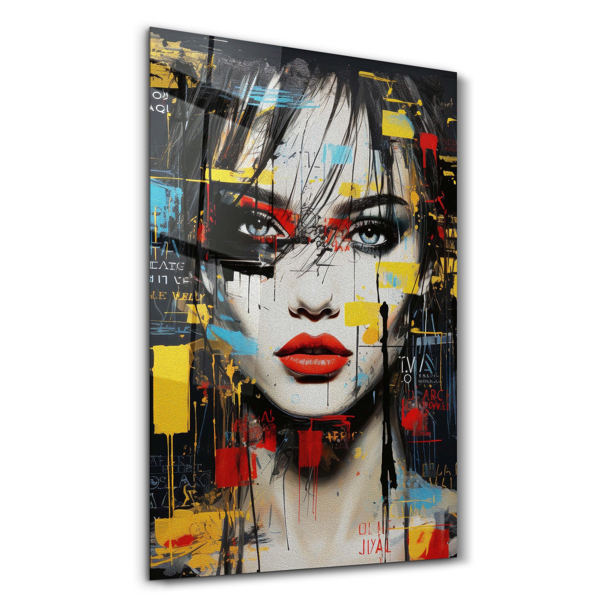 Painted Beauty - Glass Wall Art - Artdesigna