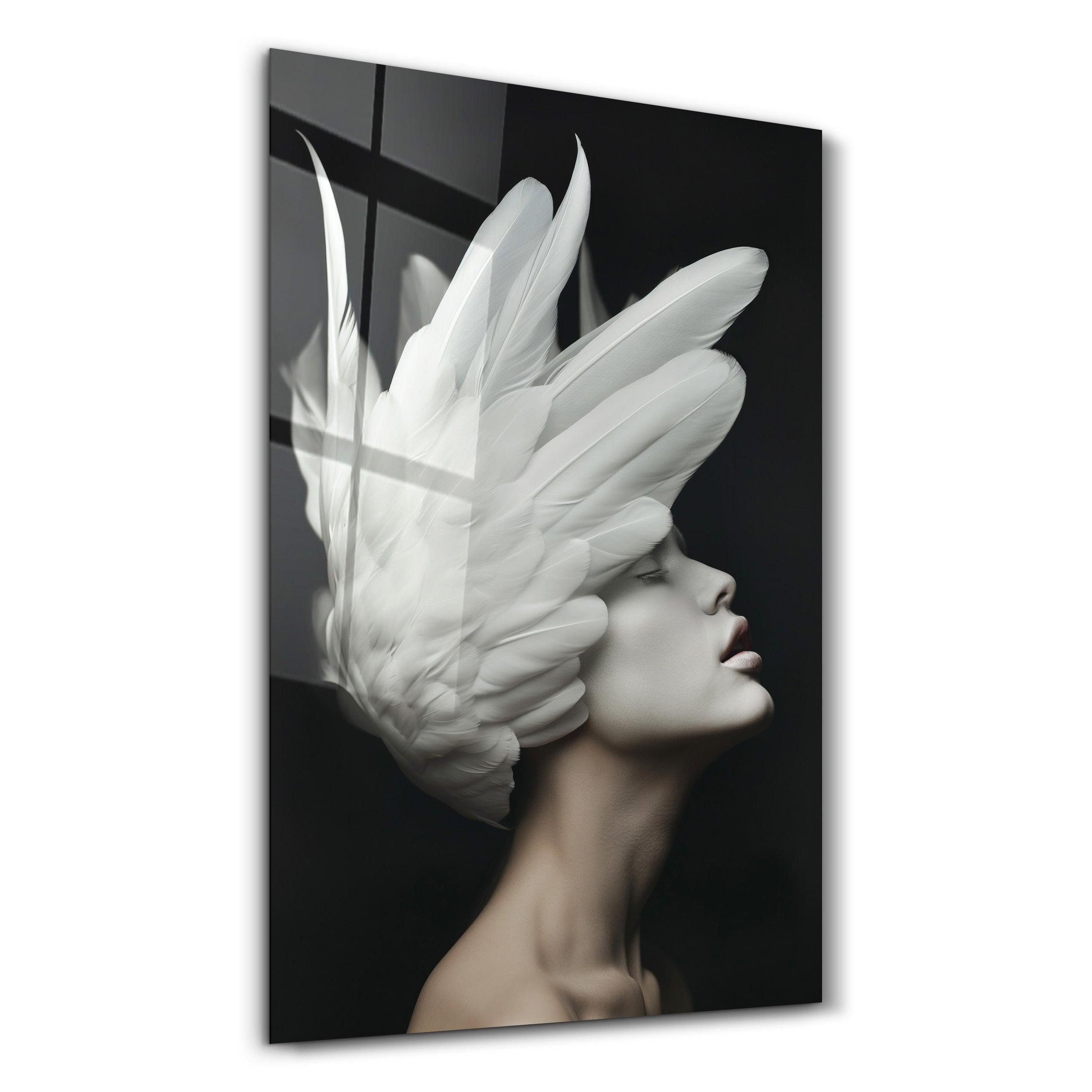 Angel Head - Contemporary Glass Wall Art – ArtDesigna Glass 