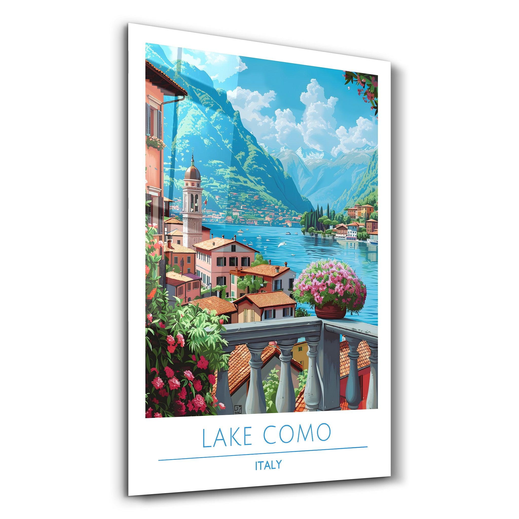 Lake Como Italy-Travel Posters | Glass Wall Art - ArtDesigna Glass Printing Wall Art