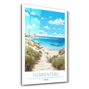 Formentera Spain-Travel Posters | Glass Wall Art - ArtDesigna Glass Printing Wall Art