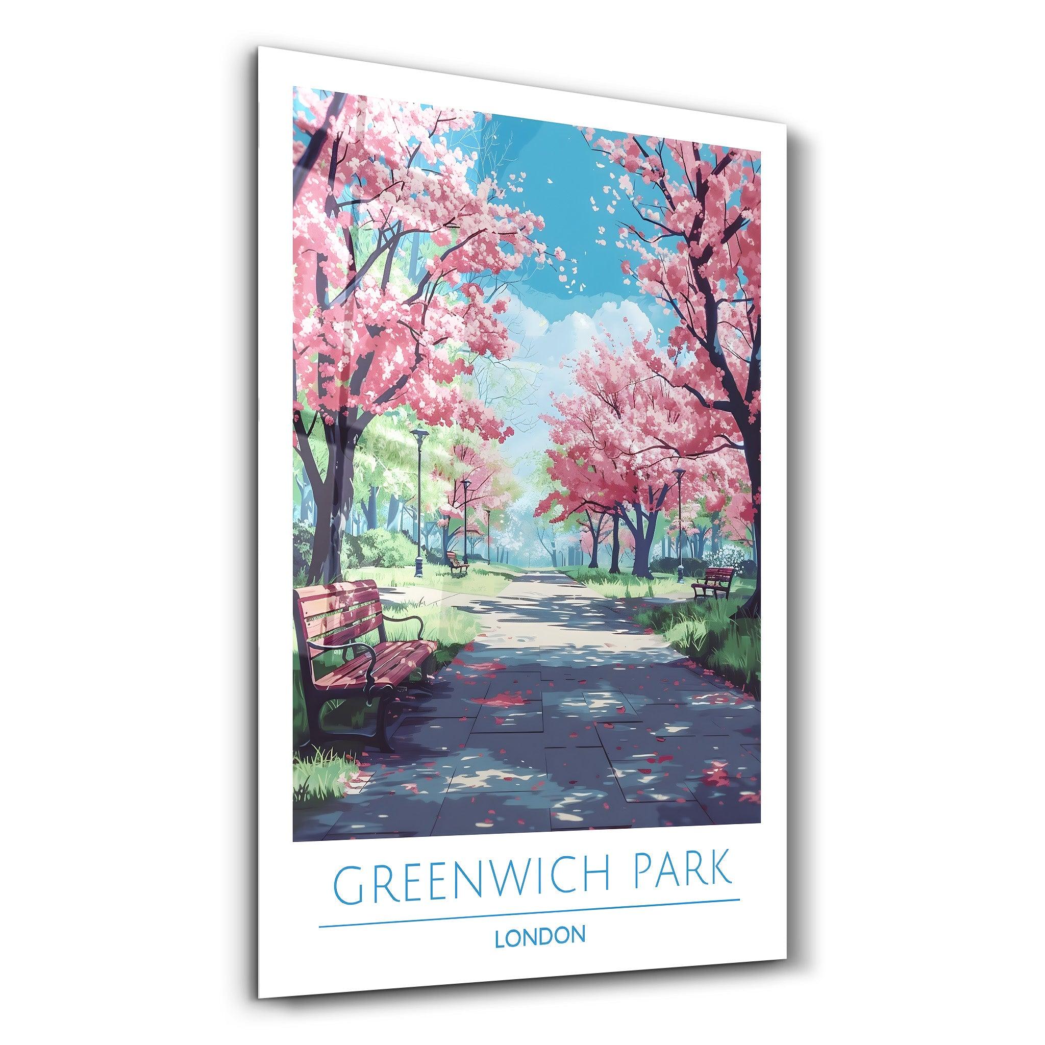 Greenwich Park London-Travel Posters | Glass Wall Art - ArtDesigna Glass Printing Wall Art