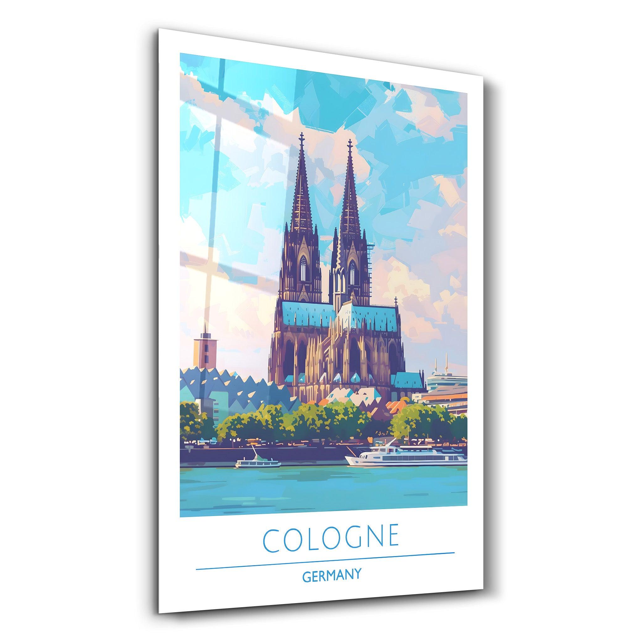 Cologne Germany-Travel Posters | Glass Wall Art - ArtDesigna Glass Printing Wall Art