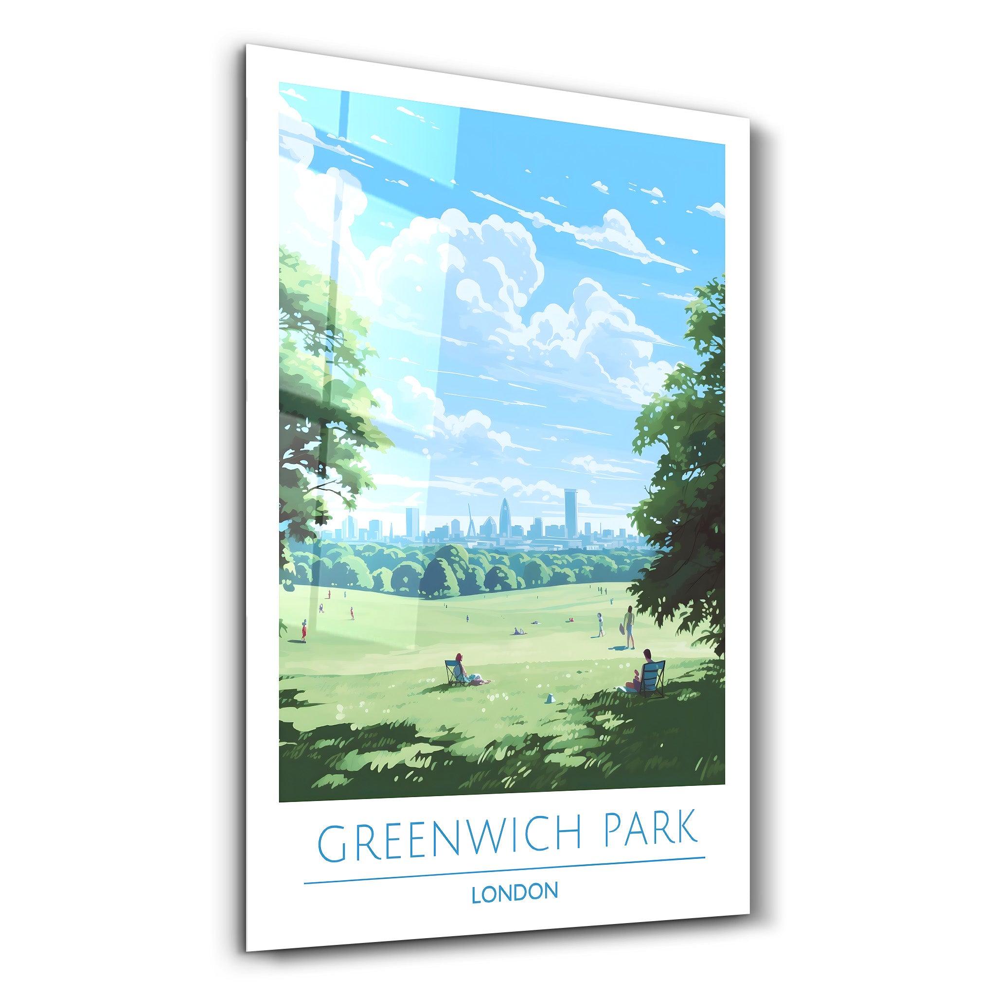 Greenwich Park London-Travel Posters | Glass Wall Art - ArtDesigna Glass Printing Wall Art