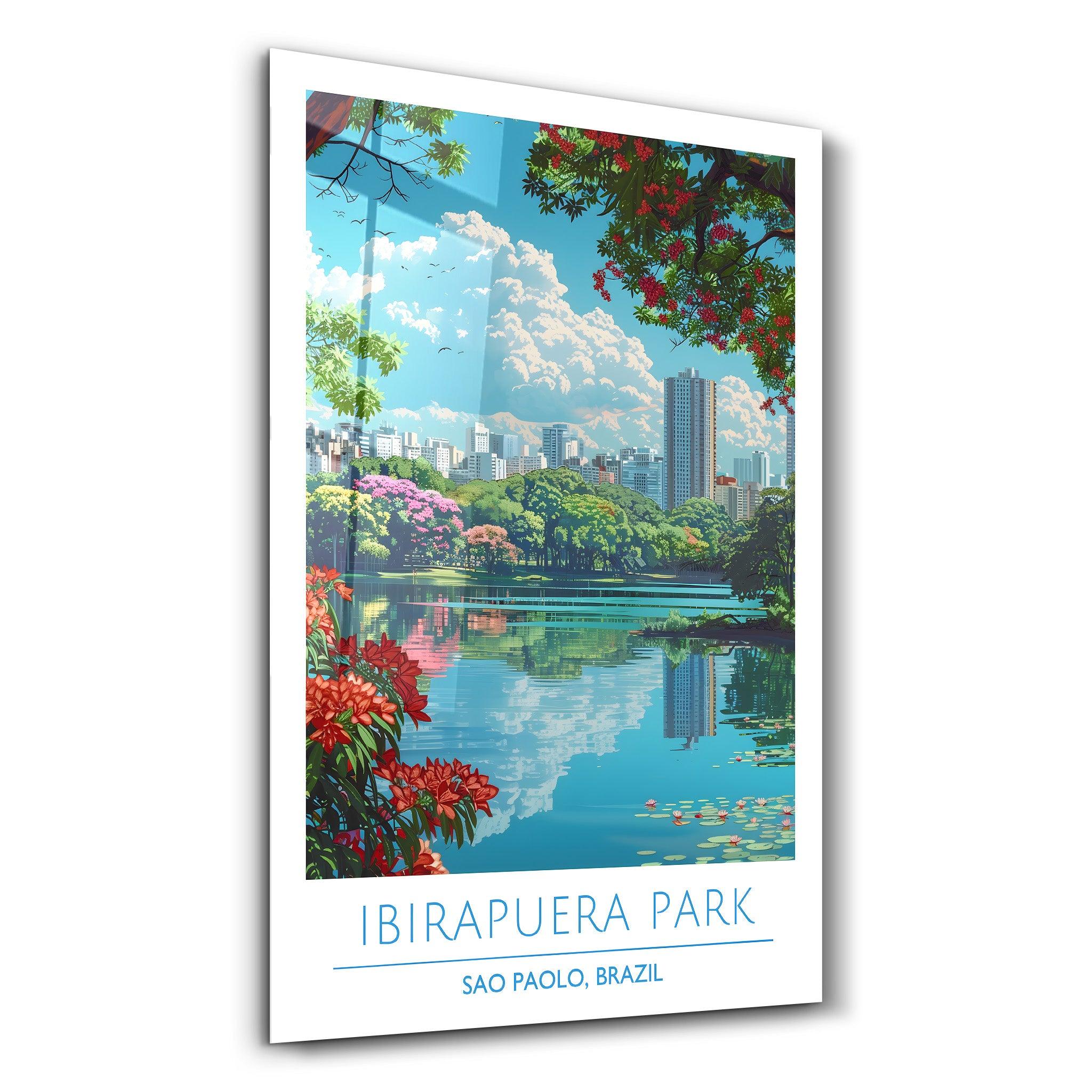 Ibirapuera Park-Sao Paolo Brazil-Travel Posters | Glass Wall Art - ArtDesigna Glass Printing Wall Art
