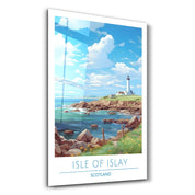 Isle Of Islay Scotland-Travel Posters | Glass Wall Art - ArtDesigna Glass Printing Wall Art