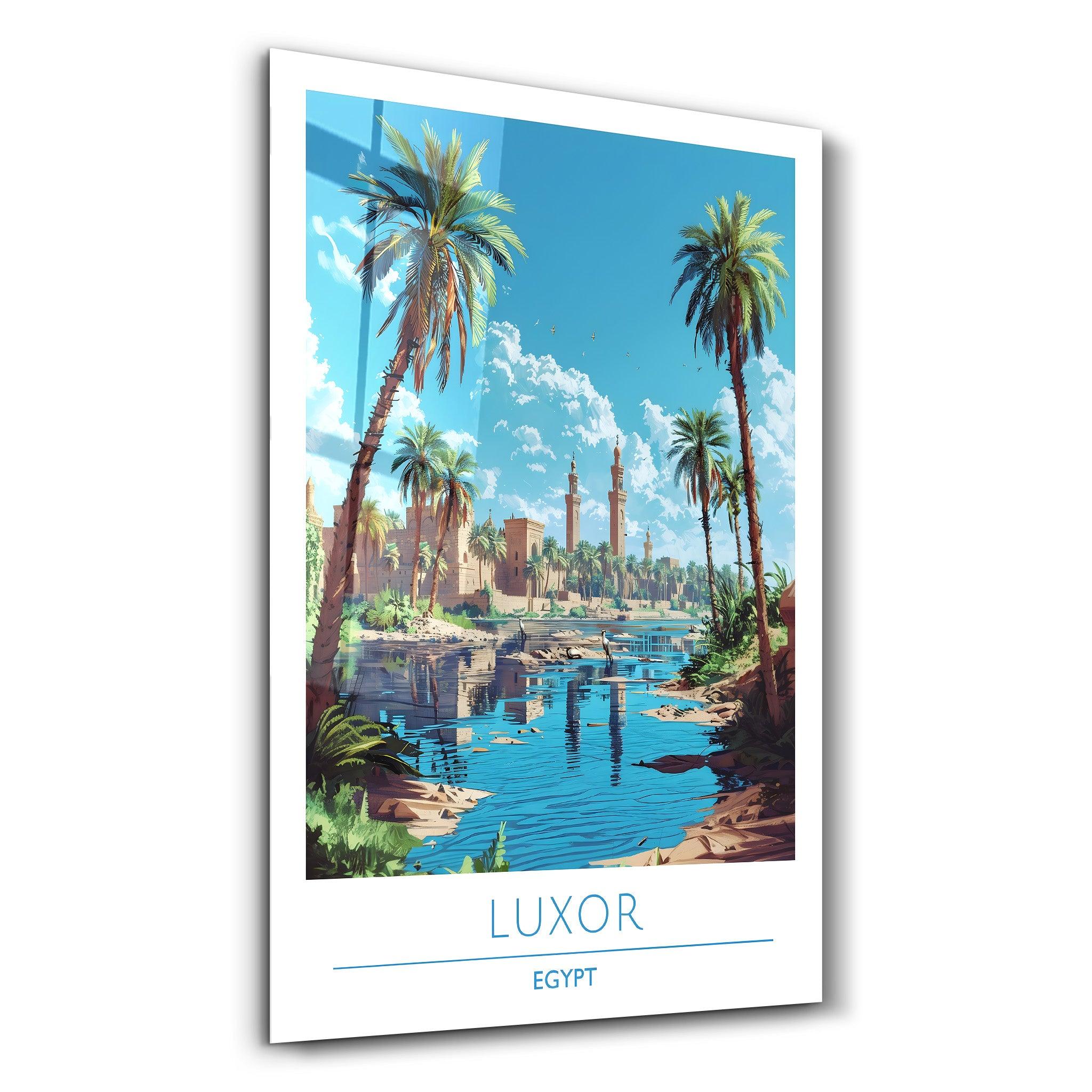 Luxor Egypt-Travel Posters | Glass Wall Art - ArtDesigna Glass Printing Wall Art