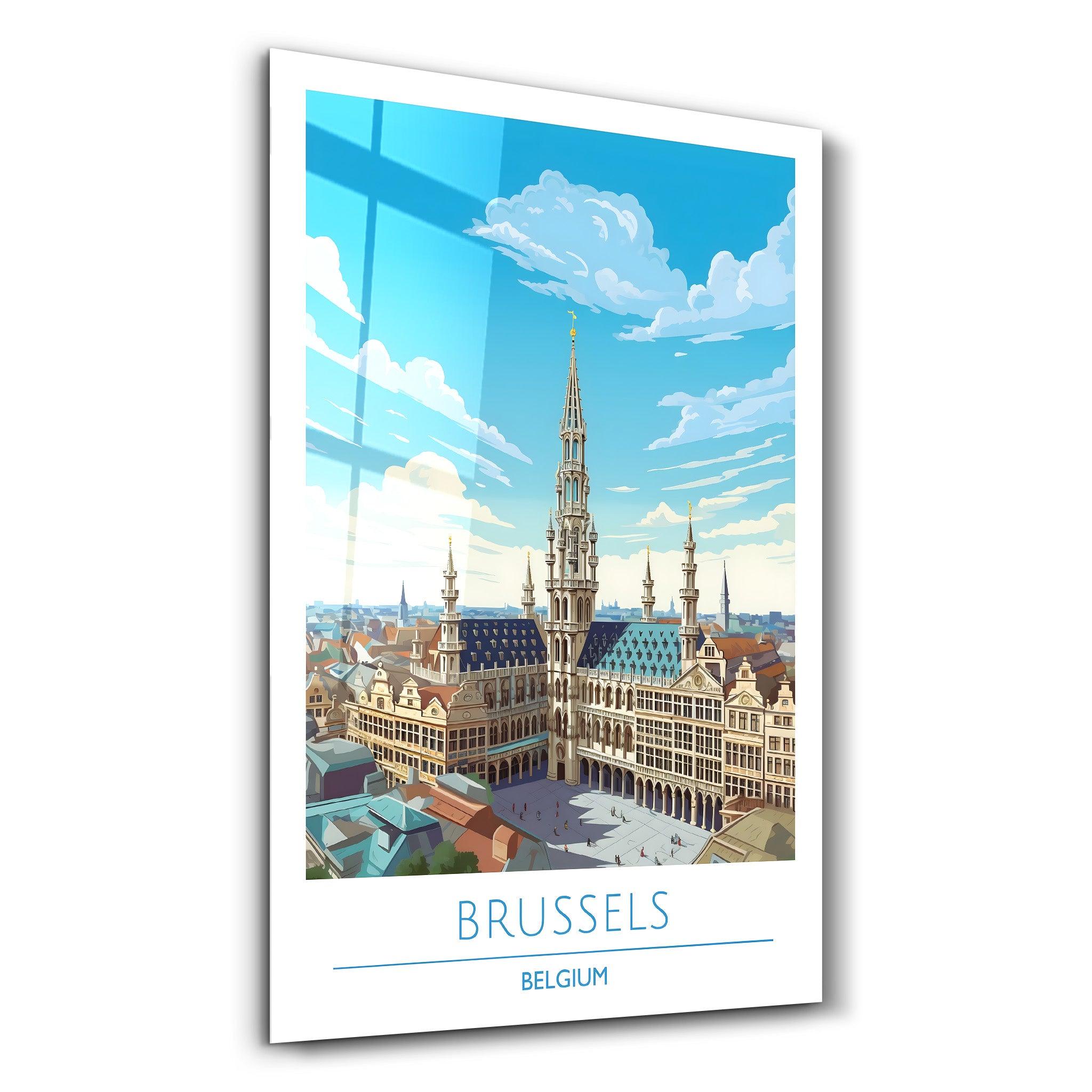 Brussels Belgium-Travel Posters | Glass Wall Art - ArtDesigna Glass Printing Wall Art
