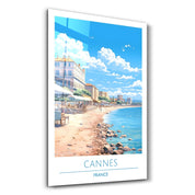 Cannes France-Travel Posters | Glass Wall Art - ArtDesigna Glass Printing Wall Art