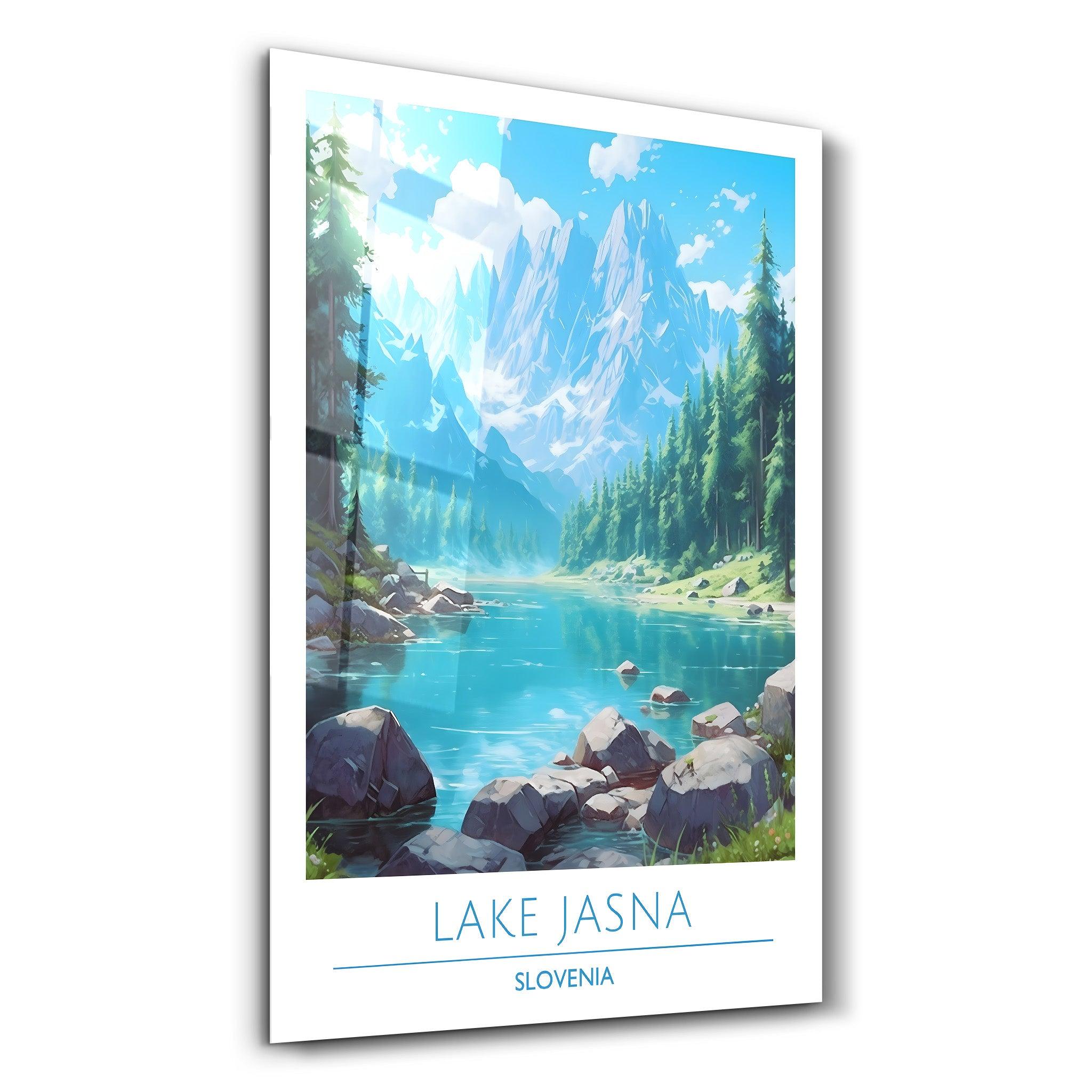 Lake Jasna Slovenia-Travel Posters | Glass Wall Art - ArtDesigna Glass Printing Wall Art