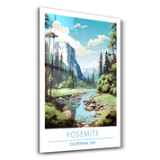 Yosemite-California USA-Travel Posters | Glass Wall Art