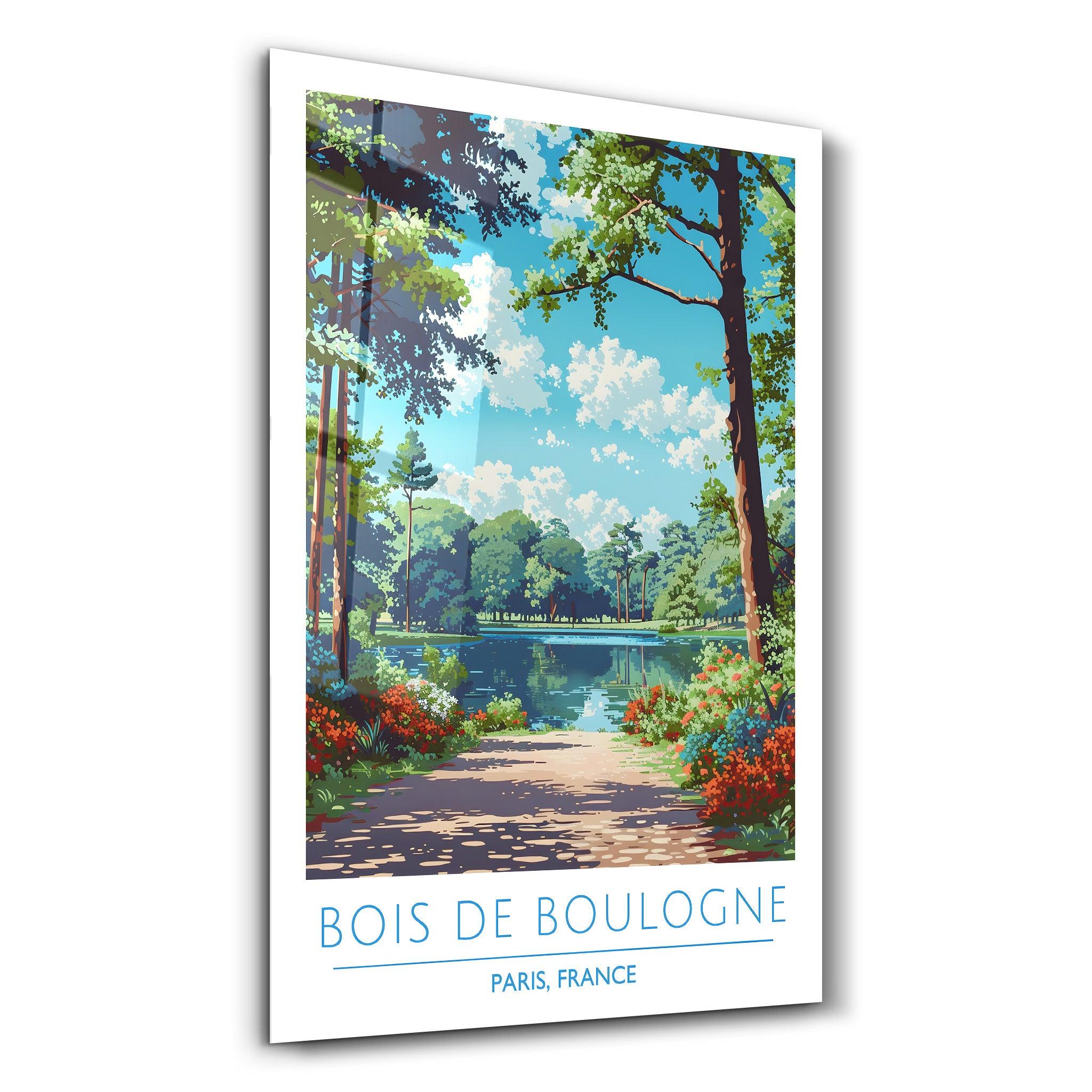 Bois De Boulogne-Paris France-Travel Posters | Glass Wall Art - ArtDesigna Glass Printing Wall Art