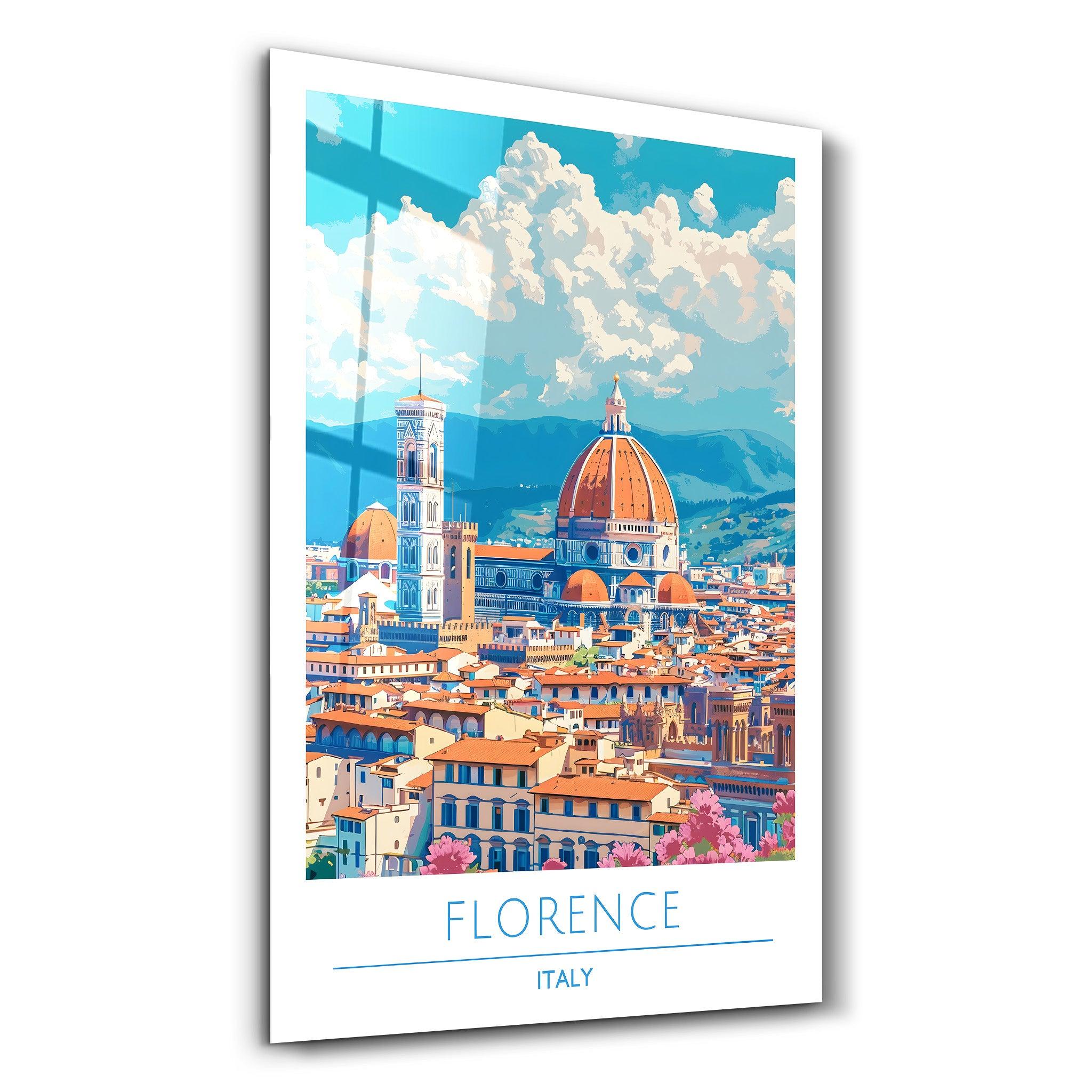 Florence Italy-Travel Posters | Glass Wall Art - ArtDesigna Glass Printing Wall Art