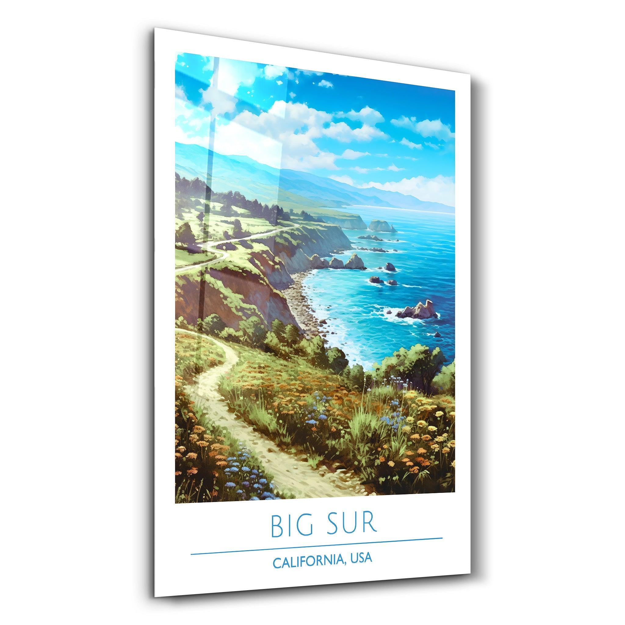 Big Sur-California USA-Travel Posters | Glass Wall Art - ArtDesigna Glass Printing Wall Art