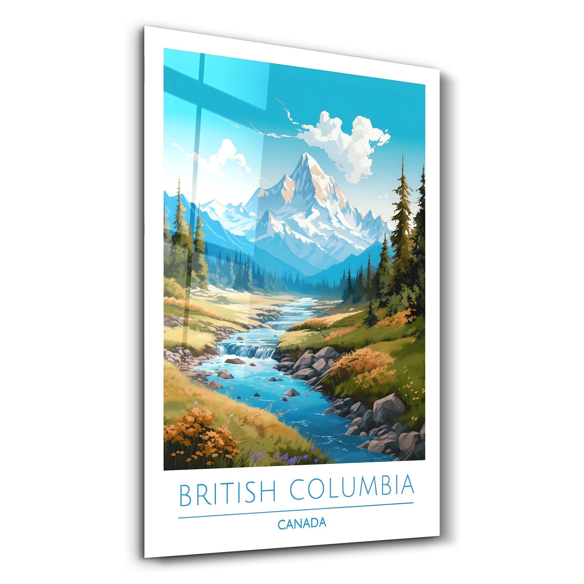 British Columbia Canada-Travel Posters | Glass Wall Art - ArtDesigna Glass Printing Wall Art
