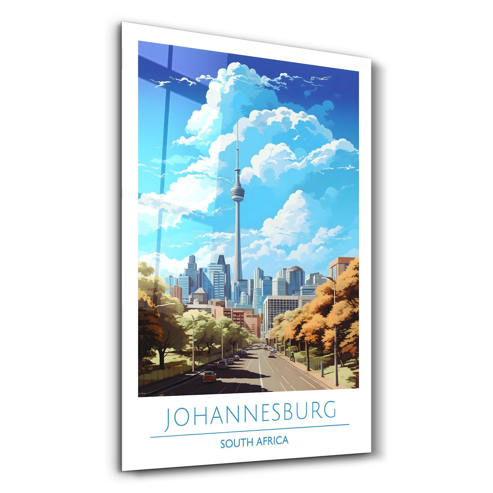 Johannesburg South Africa-Travel Posters | Glass Wall Art - ArtDesigna Glass Printing Wall Art