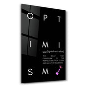 Optimism - Glass Wall Art