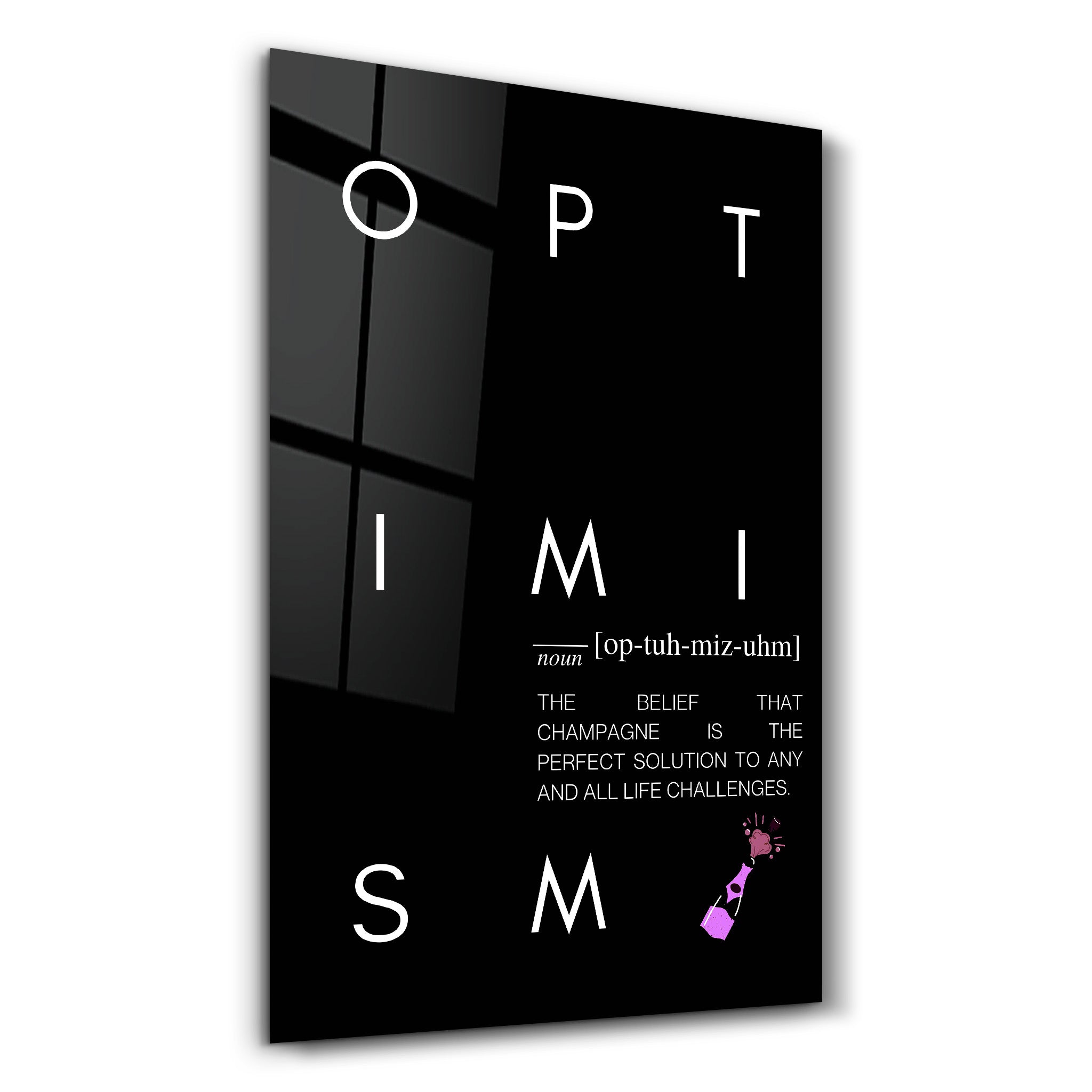 Optimism - Glass Wall Art - Artdesigna