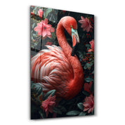 Beautiful Flamingo - Glass Wall Art