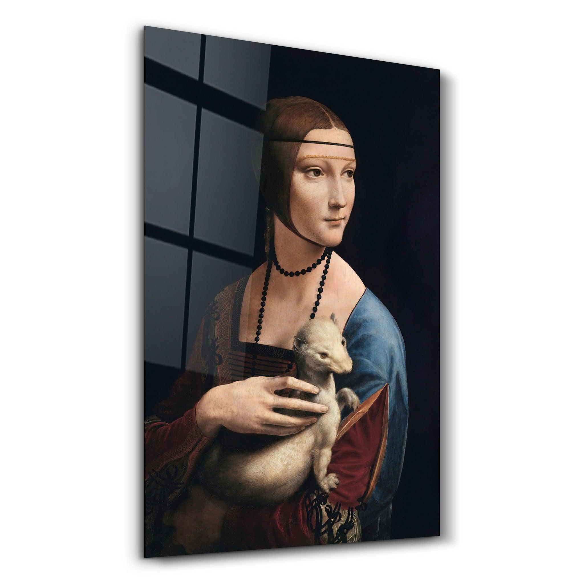 Leonardo da Vinci's Lady with an Ermine (1490) | Glass Wall Art - ArtDesigna Glass Printing Wall Art