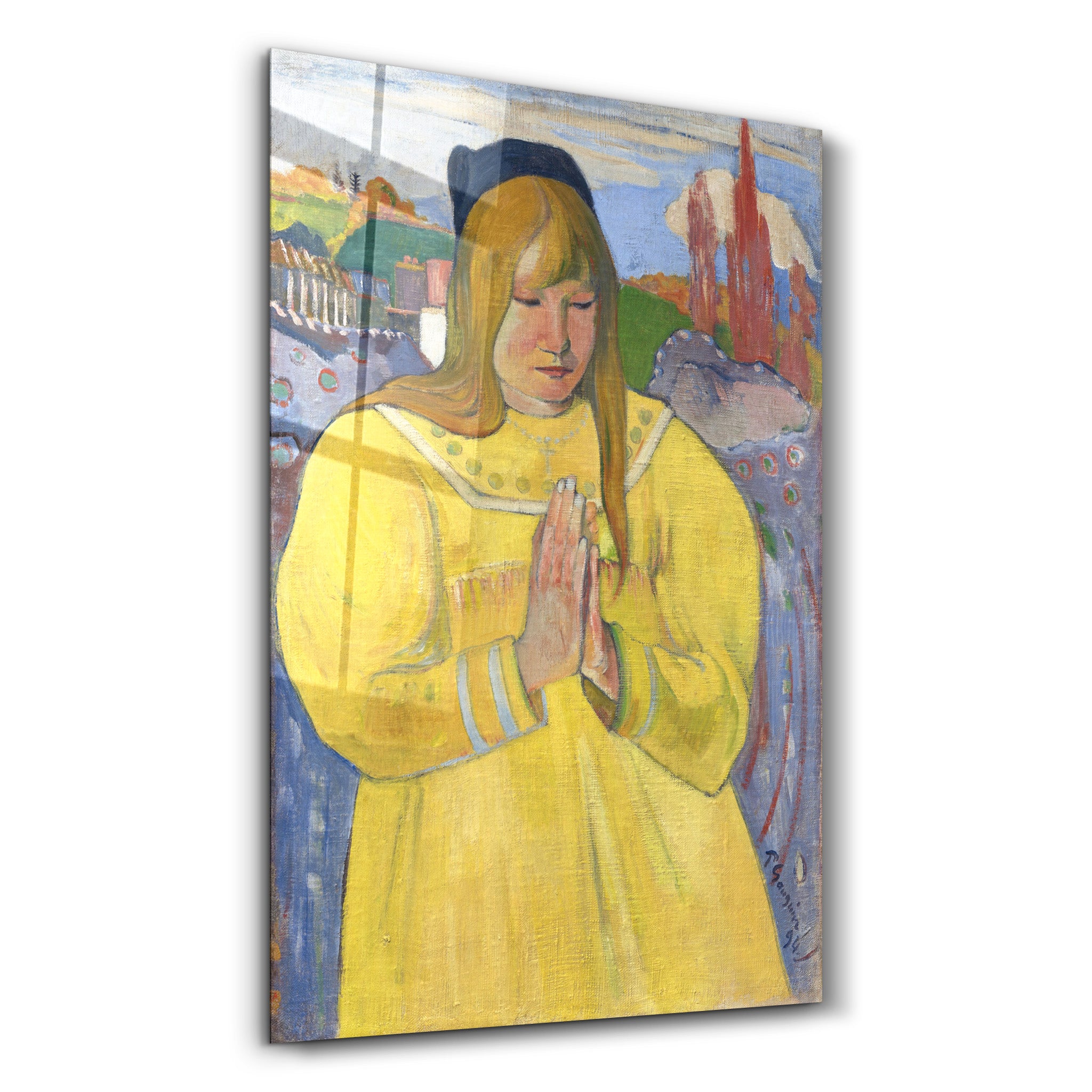 ・"Paul Gauguin's Young Christian Girl (1894)"・Glass Wall Art - ArtDesigna Glass Printing Wall Art
