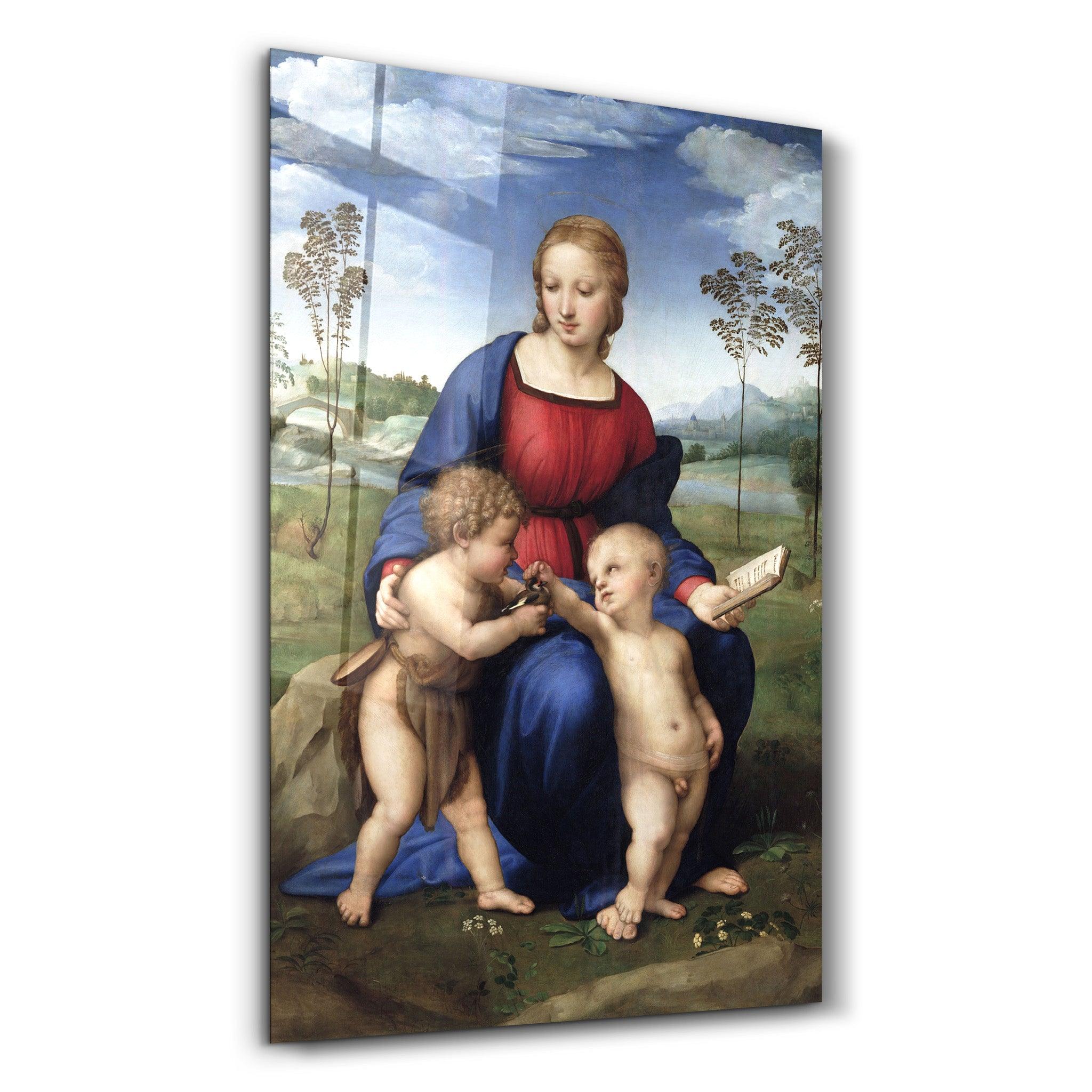 Raphael's Madonna of the Goldfinch (1505–1506) | Glass Wall Art - ArtDesigna Glass Printing Wall Art
