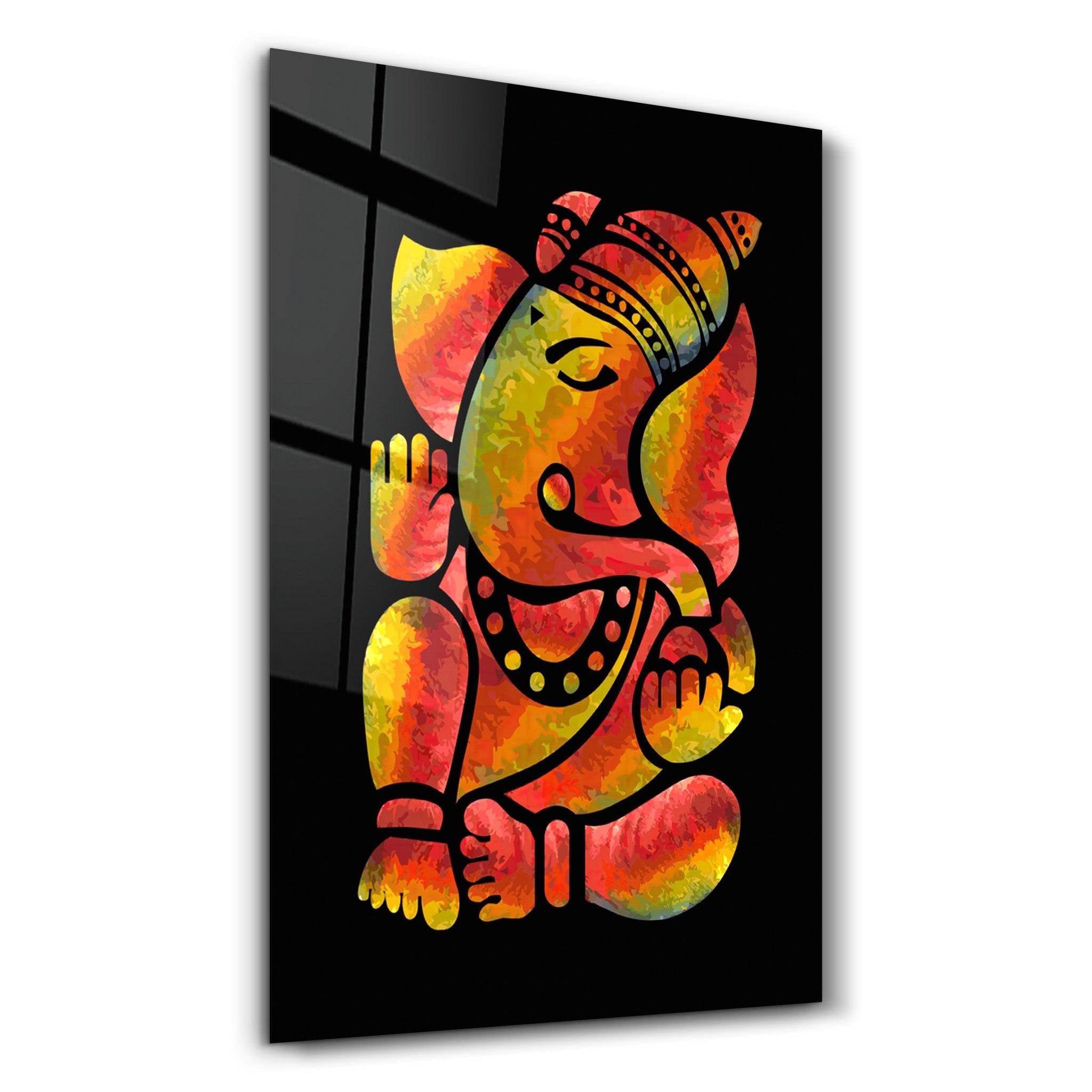 ・"Ganesha"・Glass Wall Art - ArtDesigna Glass Printing Wall Art