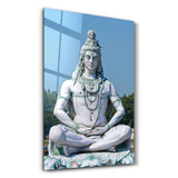 Shiva Sculpture | Glass Wall Art