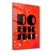 Do Epic X Red | Designers Collection Glass Wall Art - ArtDesigna Glass Printing Wall Art