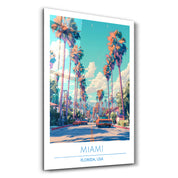 Miami-Florida-USA-Travel Posters | Glass Wall Art