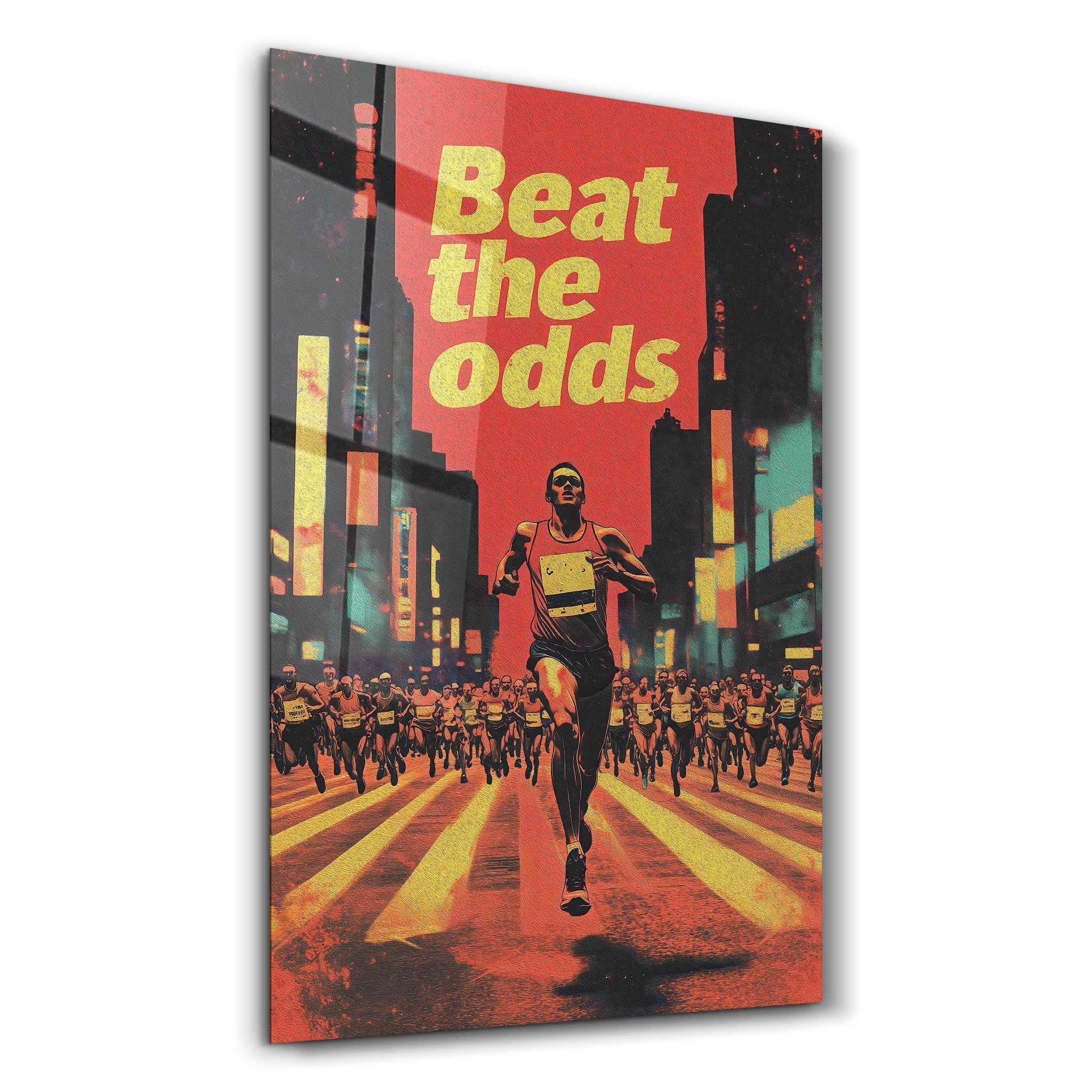 Beat the Odds 2 - Motivational Glass Wall Art