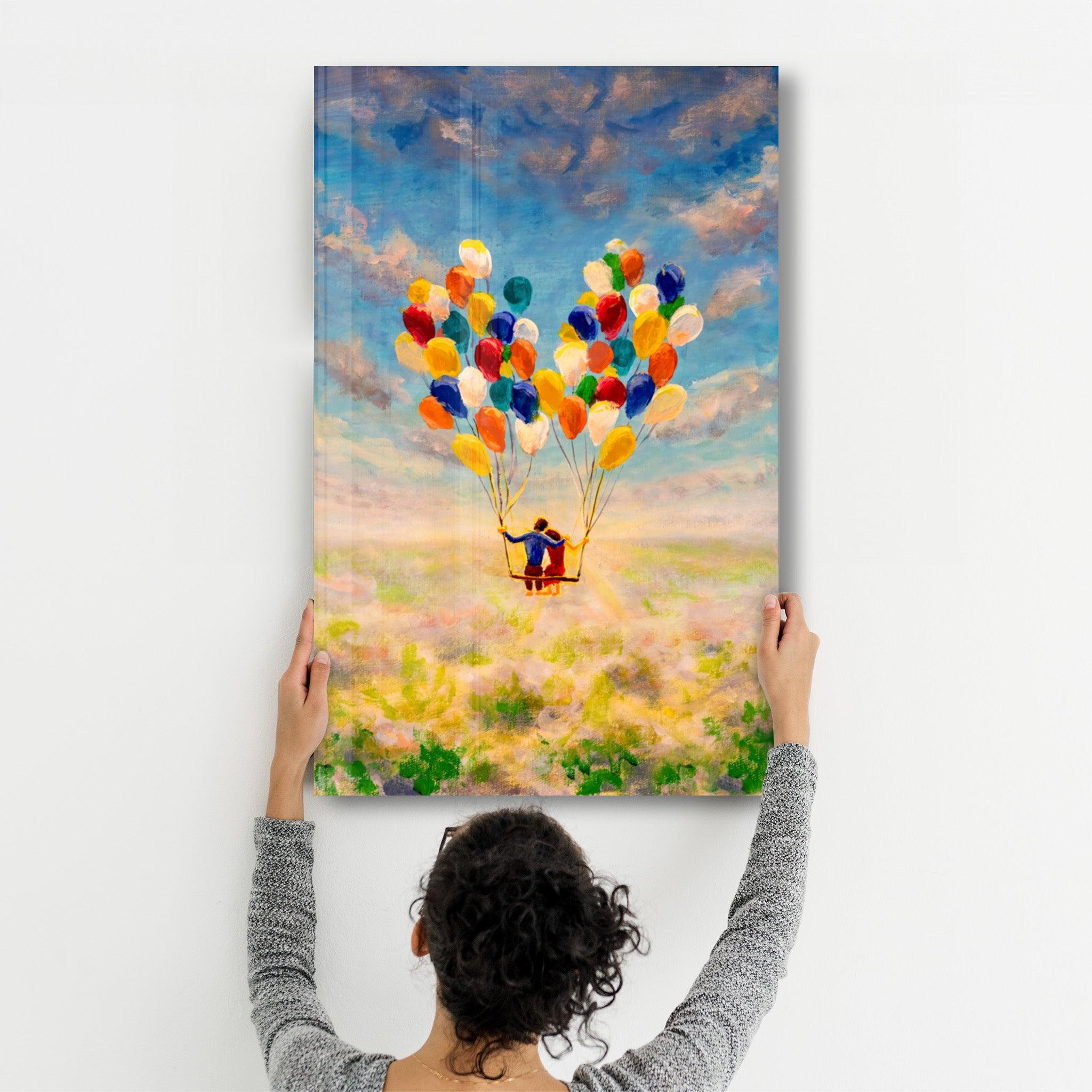 Abstract Colorful Baloons | Glass Wall Art - ArtDesigna Glass Printing Wall Art