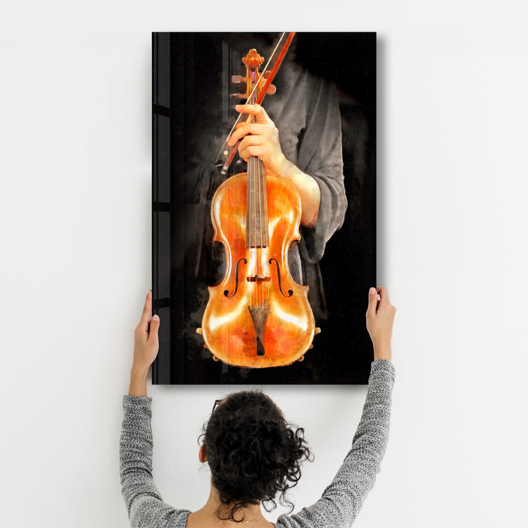 ・"Violin"・Glass Wall Art - ArtDesigna Glass Printing Wall Art