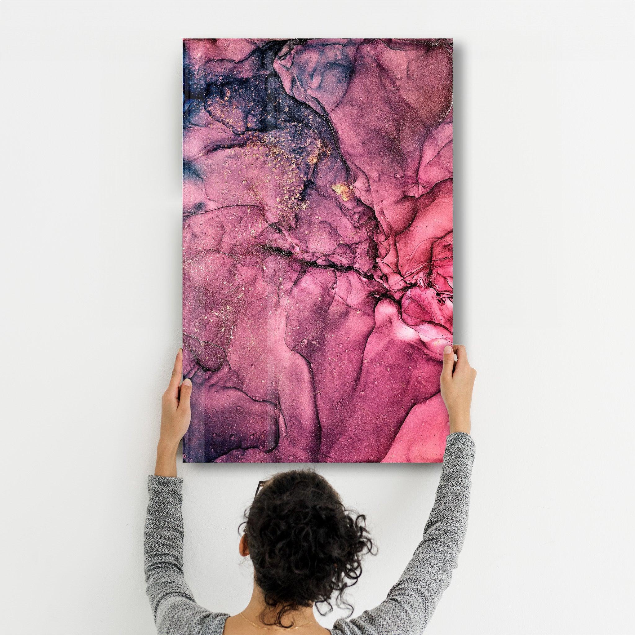 Pink Wave Pattern | Glass Wall Art - ArtDesigna Glass Printing Wall Art