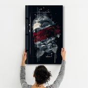 Abstract Red Poseidon | Glass Wall Art - ArtDesigna Glass Printing Wall Art