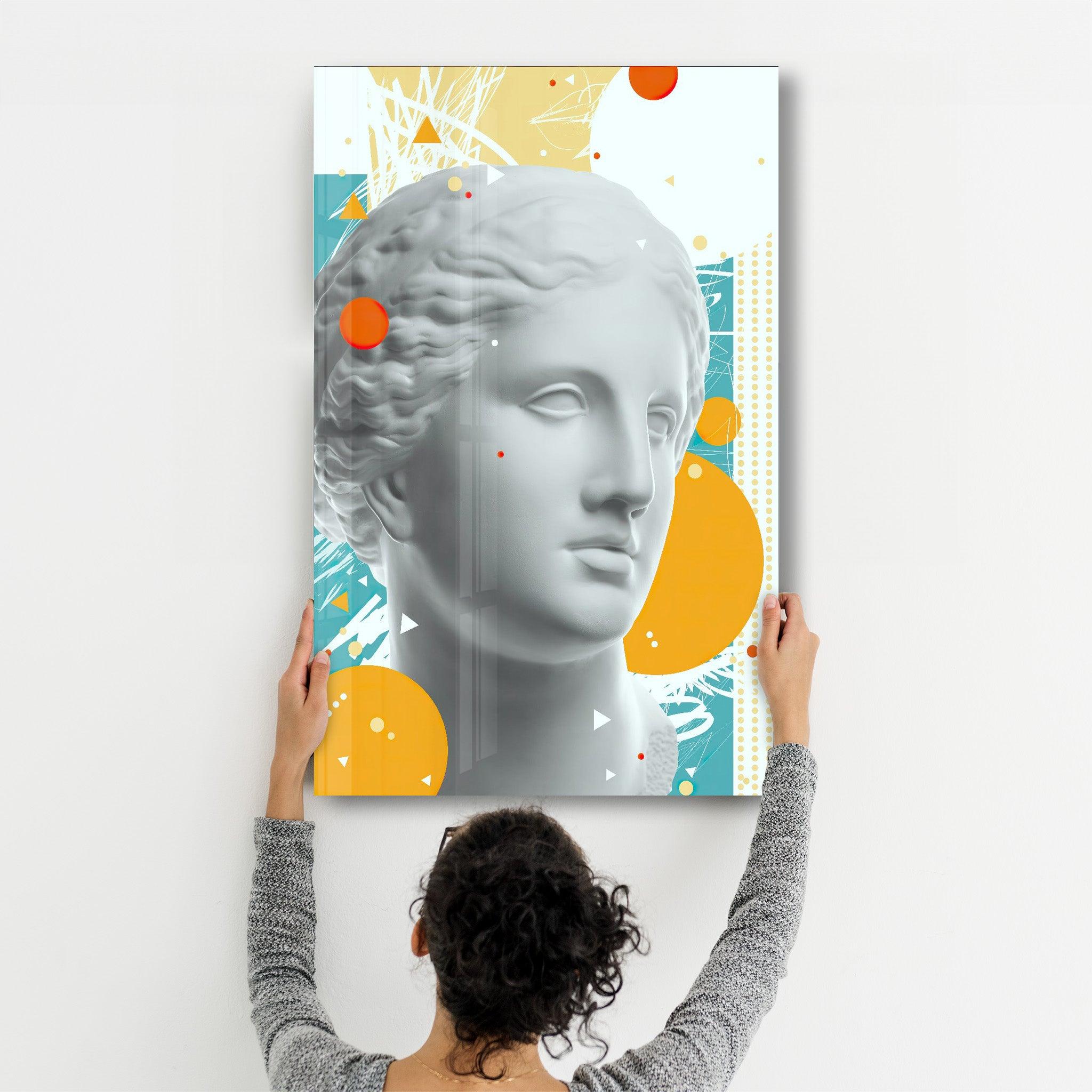 Abstract Venus Statue | Glass Wall Art - ArtDesigna Glass Printing Wall Art