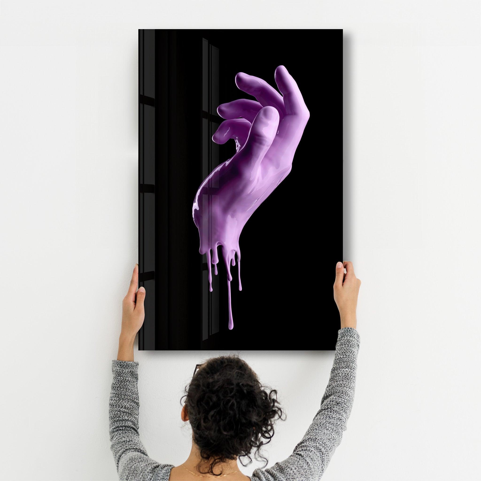 Pink Hand | Glass Wall Art - ArtDesigna Glass Printing Wall Art