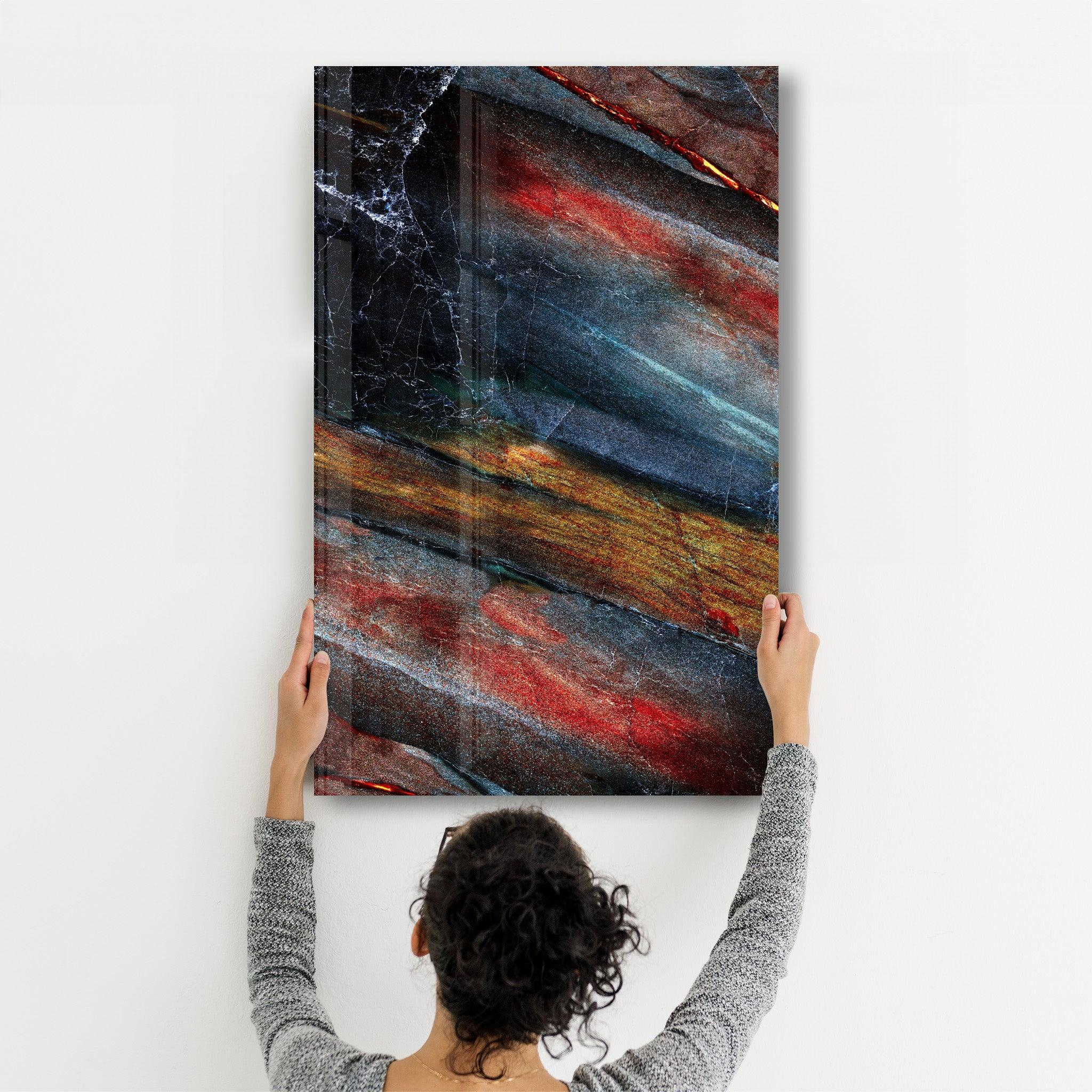 Colorful Layes Of Marble | Glass Wall Art - ArtDesigna Glass Printing Wall Art