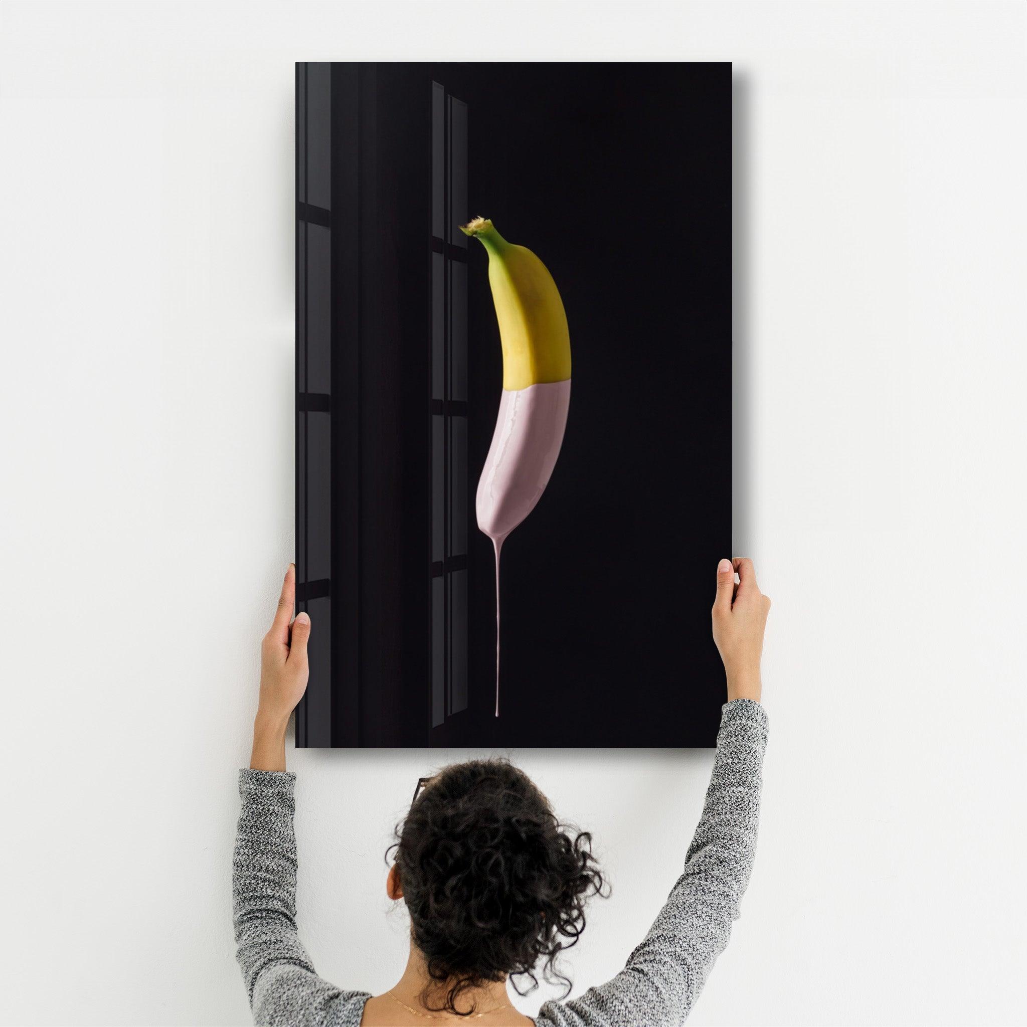 Abstract Banana | Glass Wall Art - ArtDesigna Glass Printing Wall Art