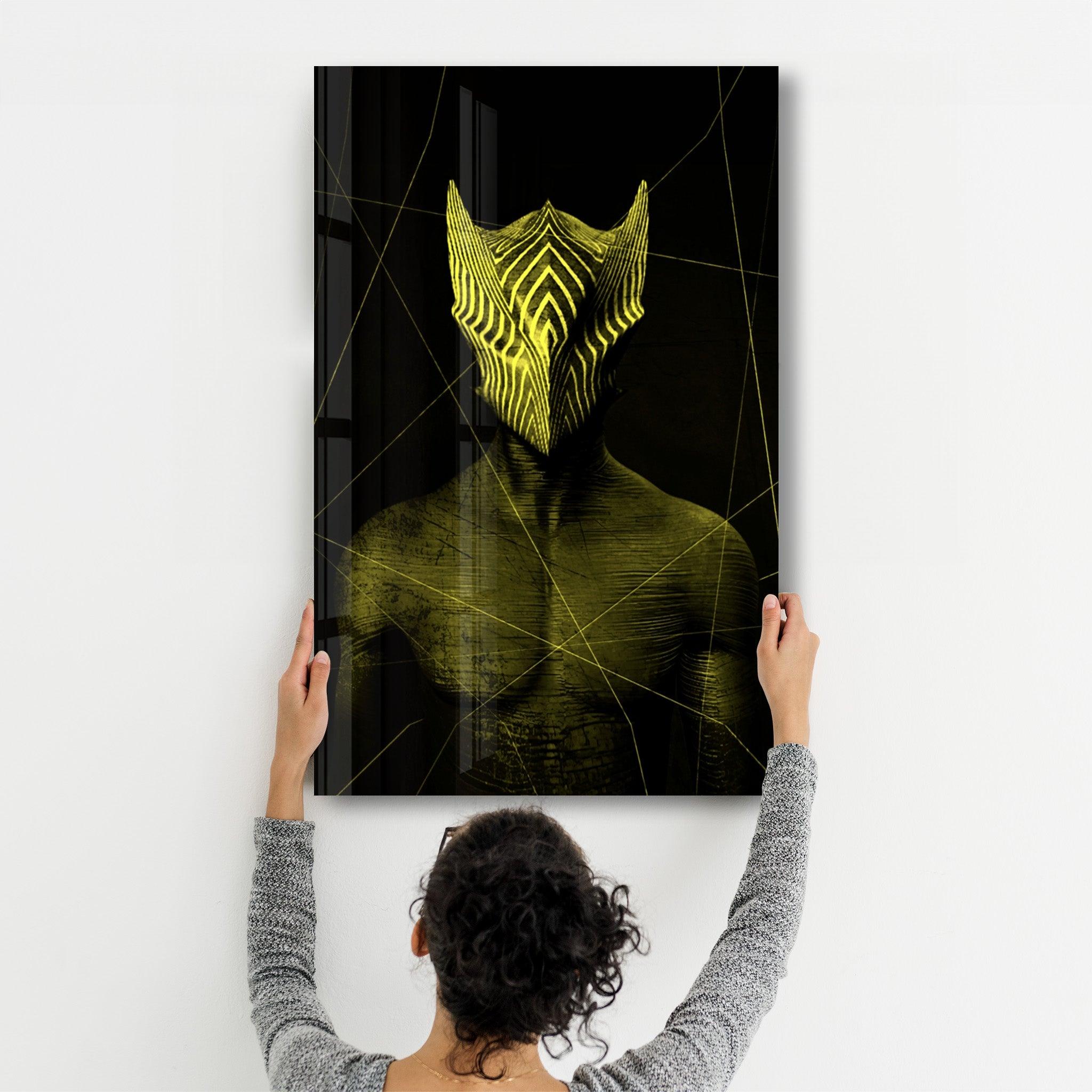 Abstract Masked Man V3 | Glass Wall Art - ArtDesigna Glass Printing Wall Art