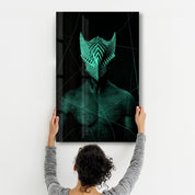 Abstract Masked Man V4 | Glass Wall Art - ArtDesigna Glass Printing Wall Art