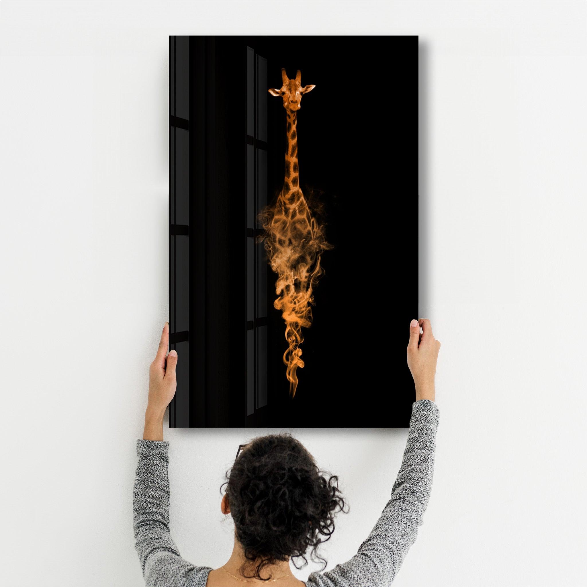 Giraffo | Glass Wall Art - Artdesigna