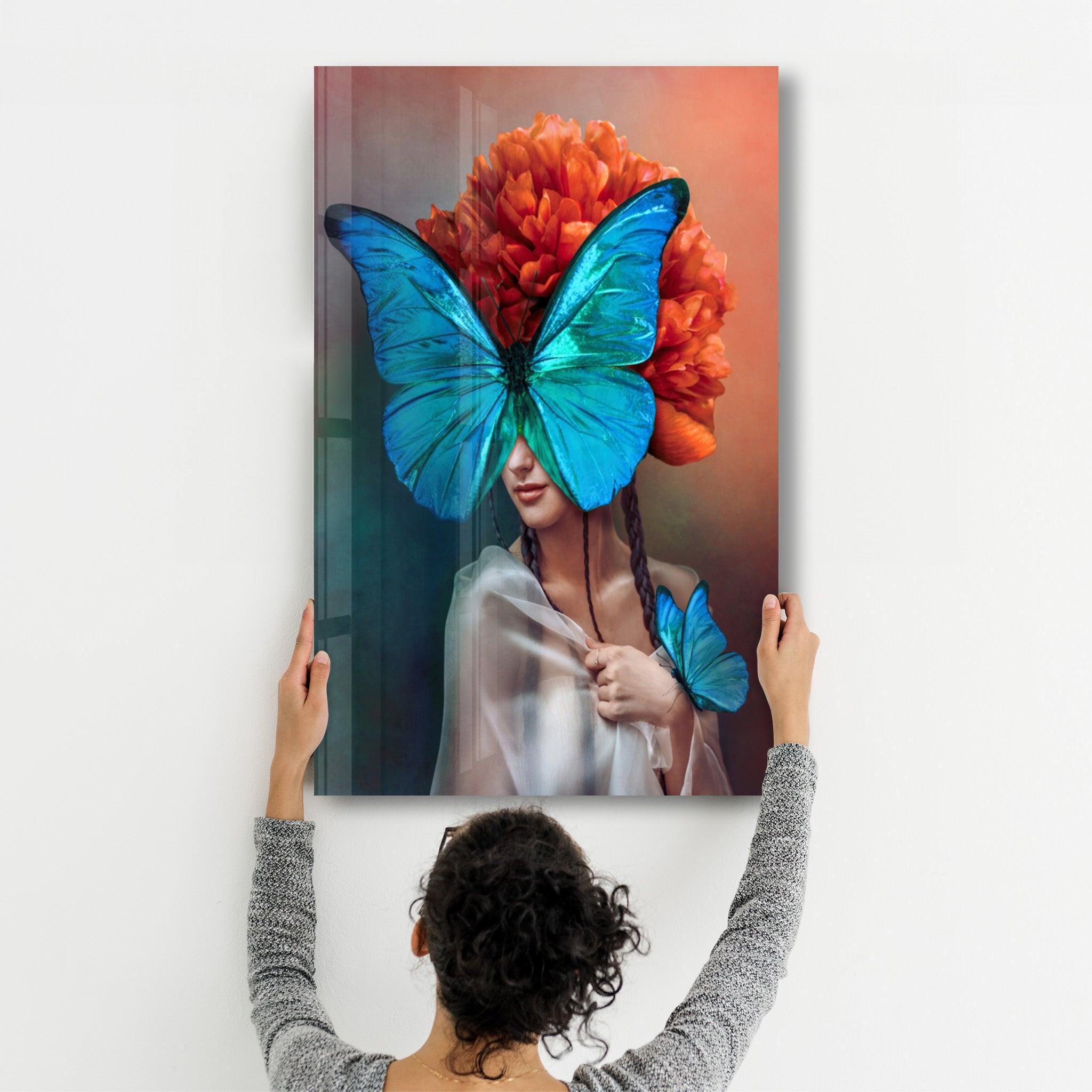 Blue Wings | Glass Wall Art - ArtDesigna Glass Printing Wall Art