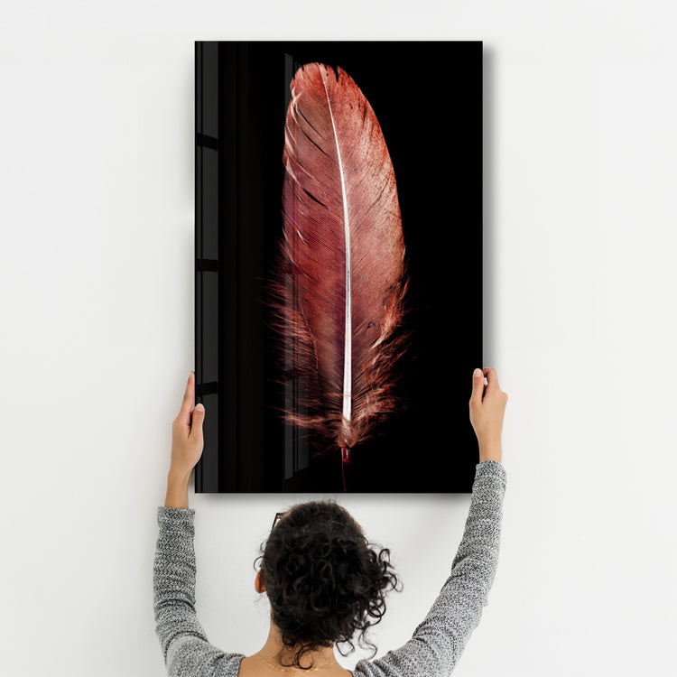・"Colorful Feather V2"・Glass Wall Art - ArtDesigna Glass Printing Wall Art