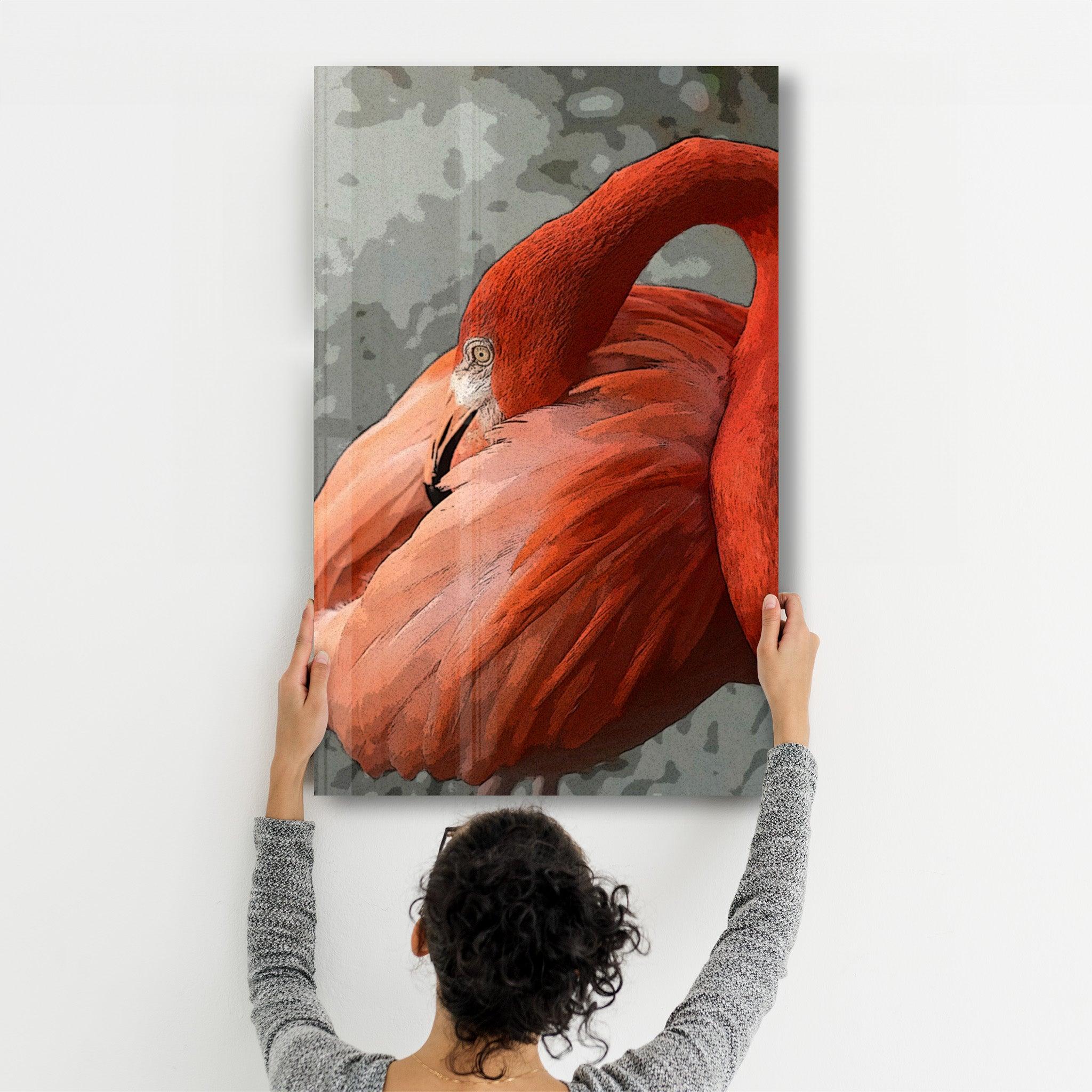 Flamingo V3 | Glass Wall Art - ArtDesigna Glass Printing Wall Art