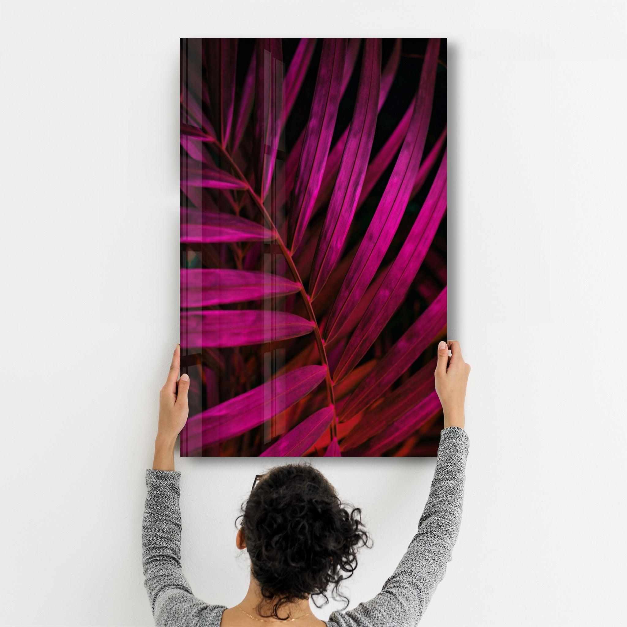 Purple Leaves | Glass Wall Art - ArtDesigna Glass Printing Wall Art