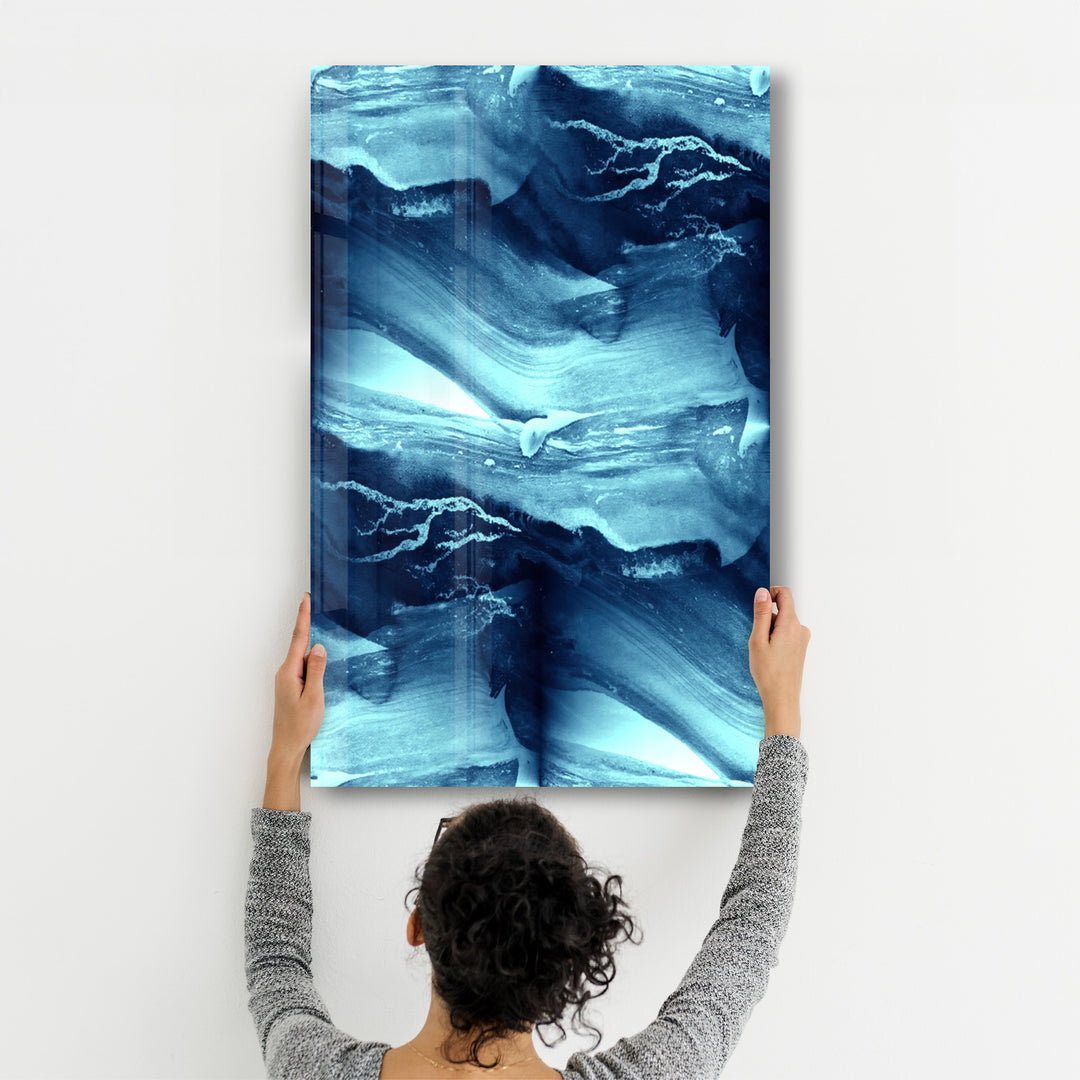 ・"Abstract Waves"・Glass Wall Art - ArtDesigna Glass Printing Wall Art