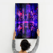 A Night From Osaka | Glass Wall Art - Artdesigna