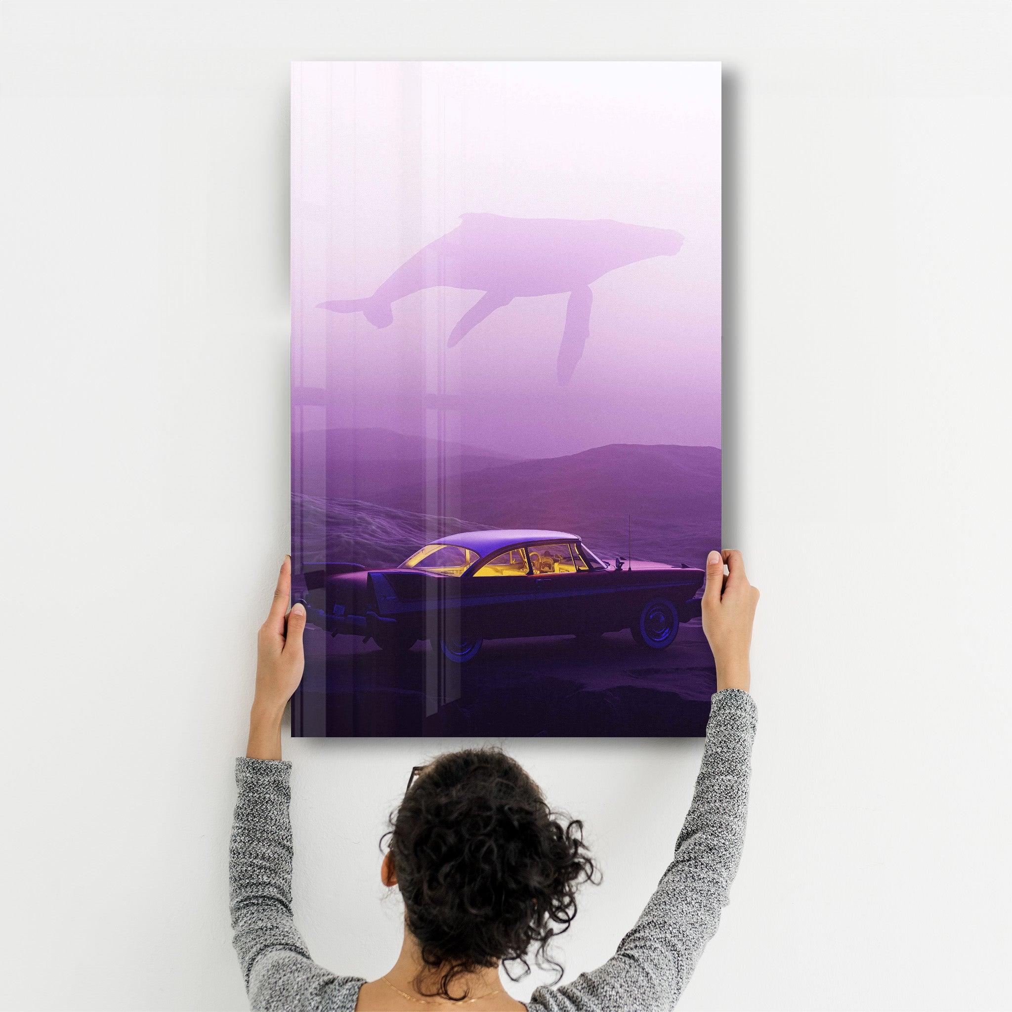 Flying Whale | Designer's Collection Glass Wall Art - ArtDesigna Glass Printing Wall Art
